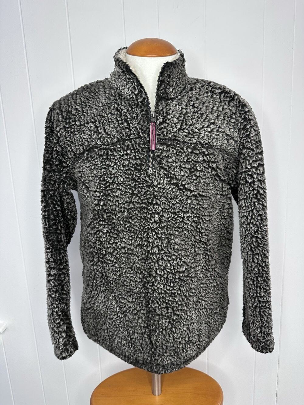 Carbon2Cobalt 144220 Brown High Pile Sherpa Transcendent 1/4 Zip Fleece Small